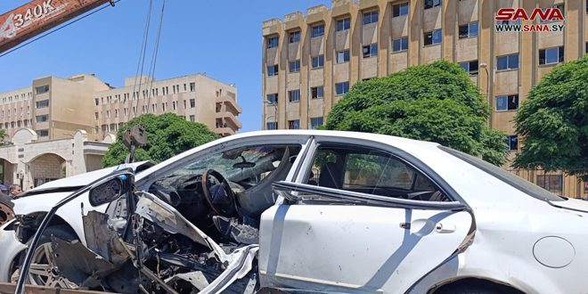  اصابة 3 اشخاص بانفجار في حي الشماس بحمص 