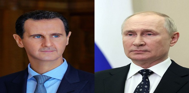 الأسد يهنئ بوتين بفوزه بالانتخابات الرئاسية الروسية

