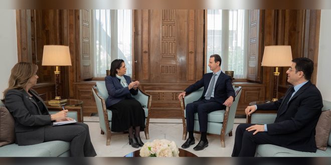 الأسد يلتقي المديرة الإقليمية لمنظمة الصحة العالمية 