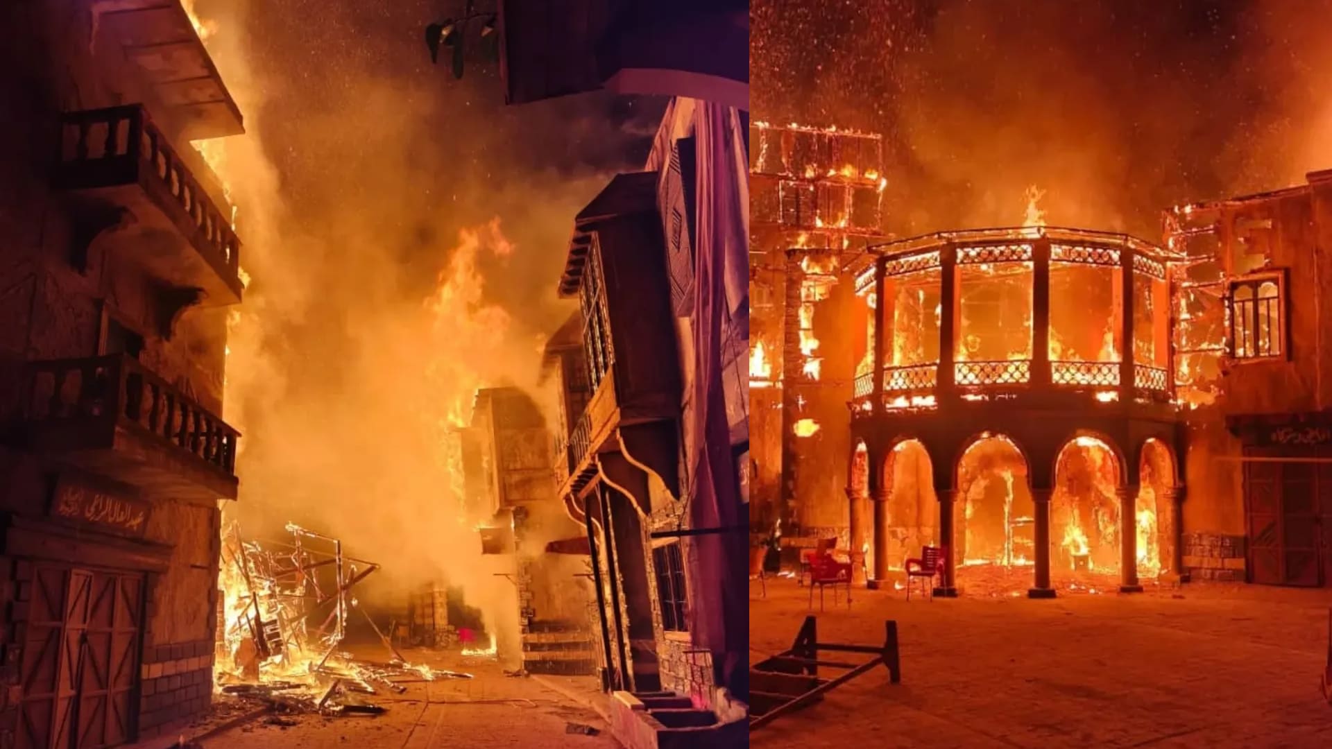 احتراق موقع تصوير مسلسل في يعفور.. والخسائر مليون ونصف دولار 