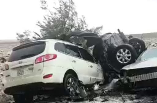 وفاة شخصين واصابة 5 اخرين بحادث سير على طريق حمص – دمشق