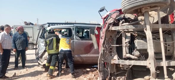 الدفاع المدني: تسجيل حالتي وفاة و32 إصابة بحوادث سير وحرائق في سوريا